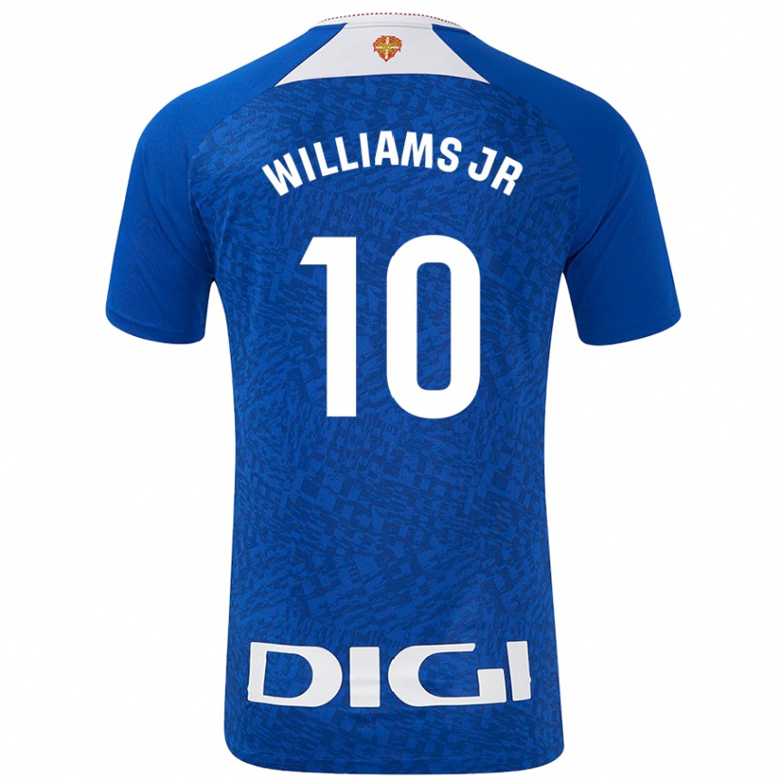 Gyermek Labdarúgás Nico Williams #10 Királykék Idegenbeli Jersey 2024/25 Mez Póló Ing