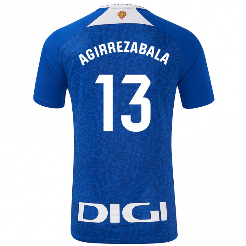 Gyermek Labdarúgás Julen Agirrezabala #13 Királykék Idegenbeli Jersey 2024/25 Mez Póló Ing