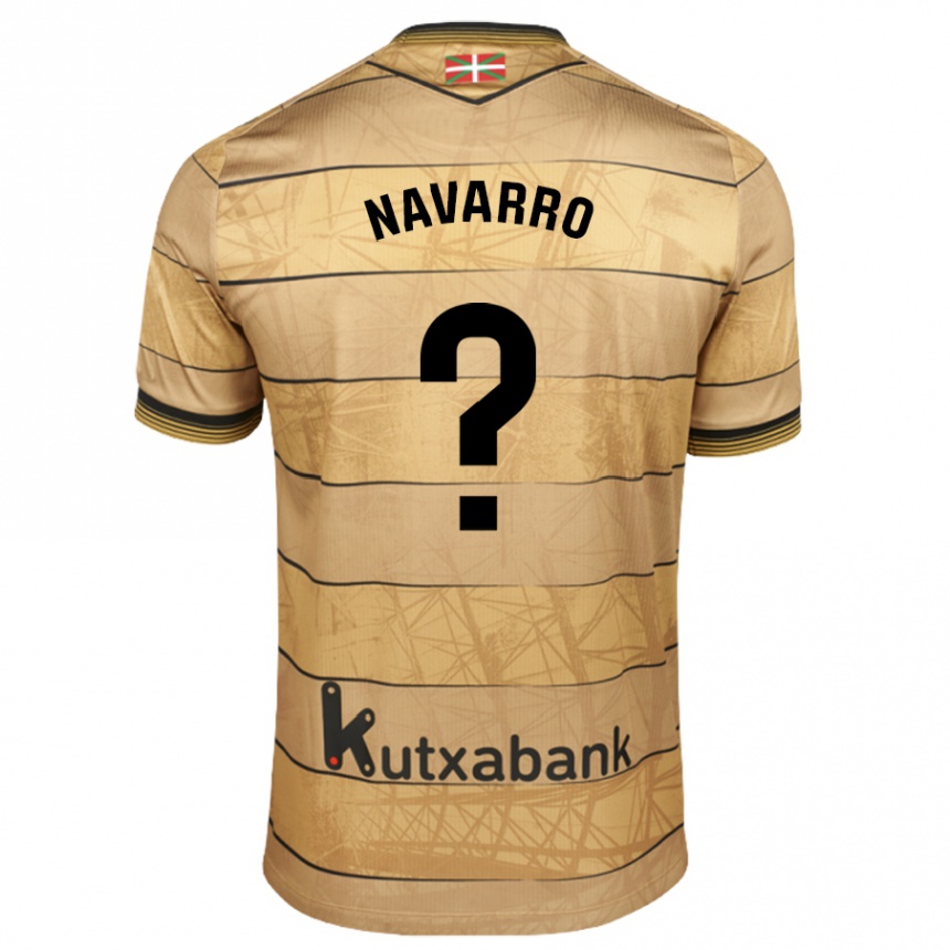 Gyermek Labdarúgás Robert Navarro #0 Barna Idegenbeli Jersey 2024/25 Mez Póló Ing