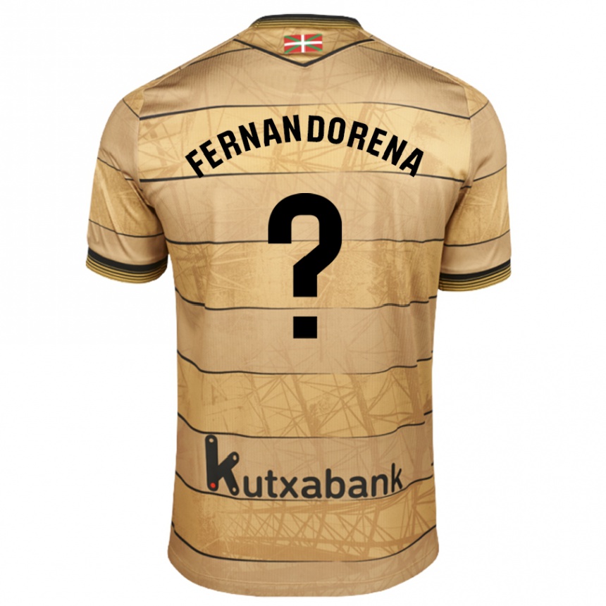 Gyermek Labdarúgás Alex Fernandorena #0 Barna Idegenbeli Jersey 2024/25 Mez Póló Ing