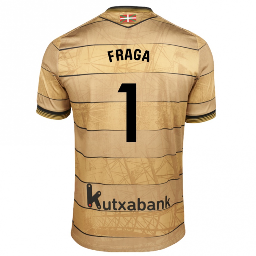 Gyermek Labdarúgás Aitor Fraga #1 Barna Idegenbeli Jersey 2024/25 Mez Póló Ing