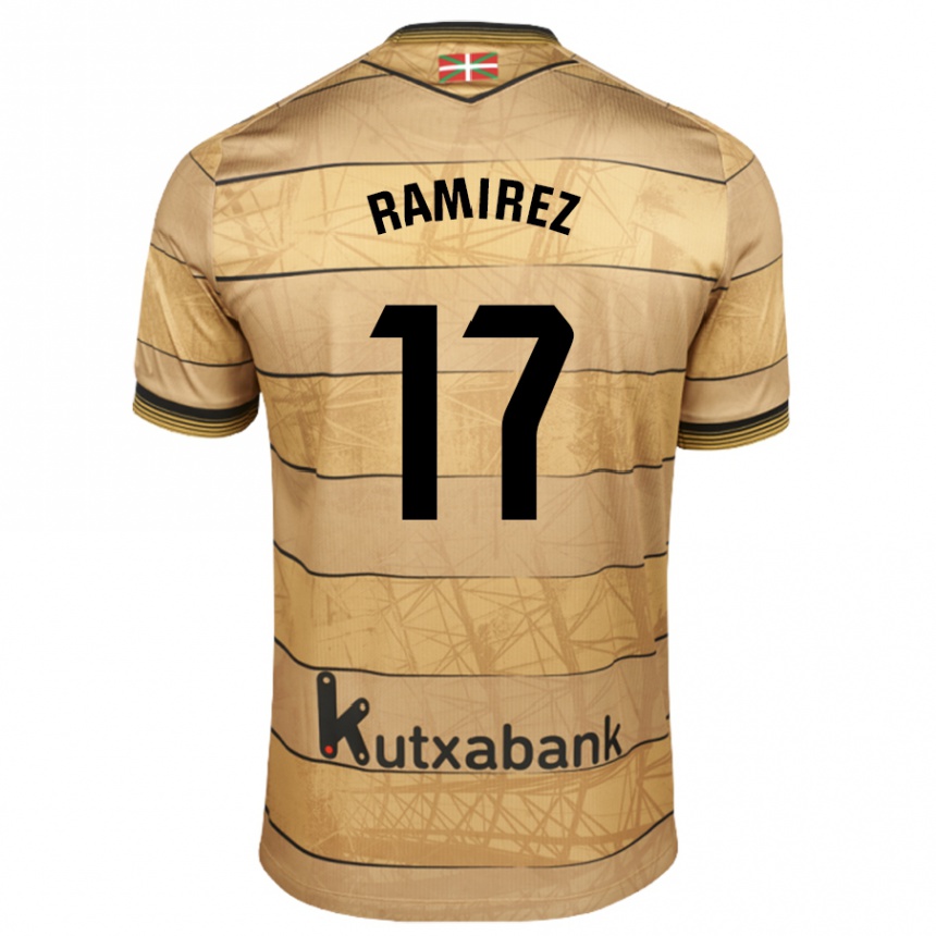 Gyermek Labdarúgás Darío Ramirez #17 Barna Idegenbeli Jersey 2024/25 Mez Póló Ing