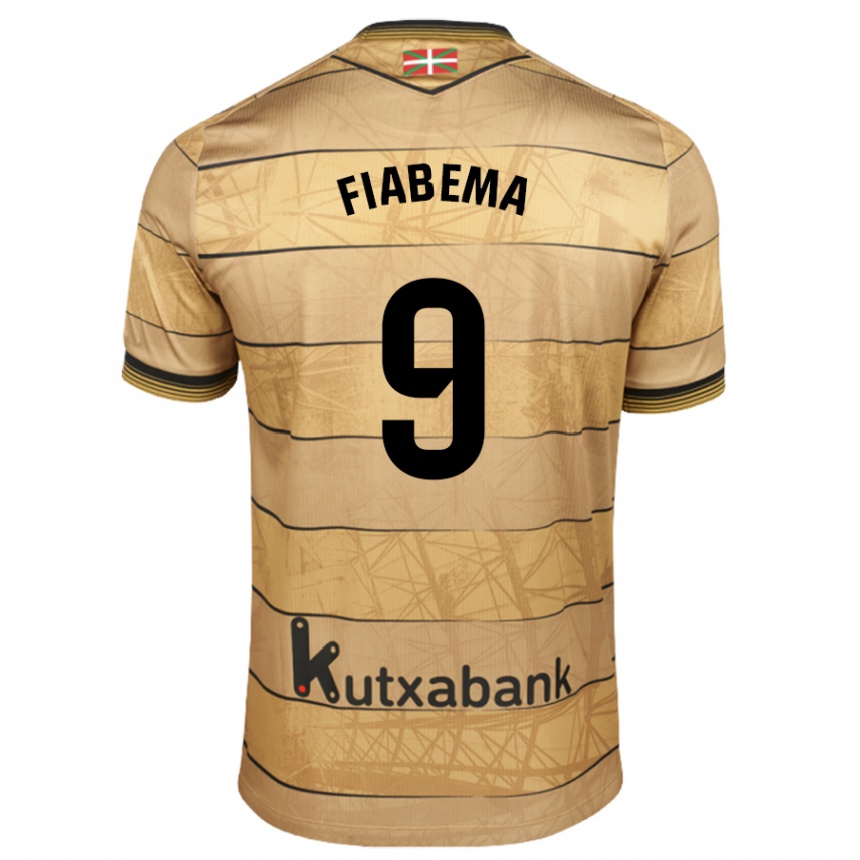 Gyermek Labdarúgás Bryan Fiabema #9 Barna Idegenbeli Jersey 2024/25 Mez Póló Ing