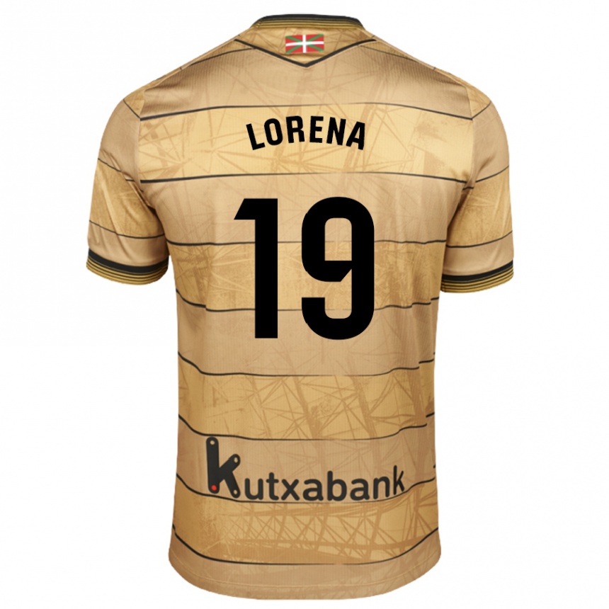 Gyermek Labdarúgás Lorena Navarro Domínguez #19 Barna Idegenbeli Jersey 2024/25 Mez Póló Ing