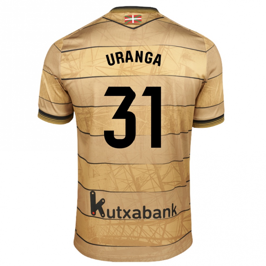 Gyermek Labdarúgás Haizea Uranga Agirre #31 Barna Idegenbeli Jersey 2024/25 Mez Póló Ing