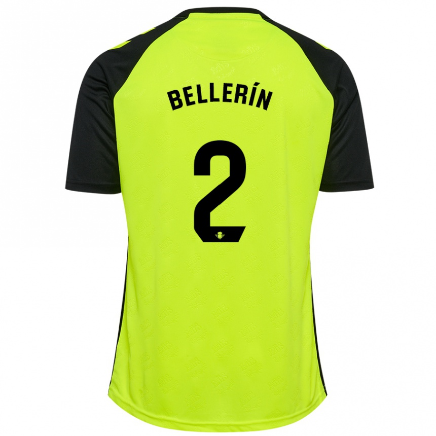 Gyermek Labdarúgás Hector Bellerin #2 Fluoreszkáló Sárga Fekete Idegenbeli Jersey 2024/25 Mez Póló Ing