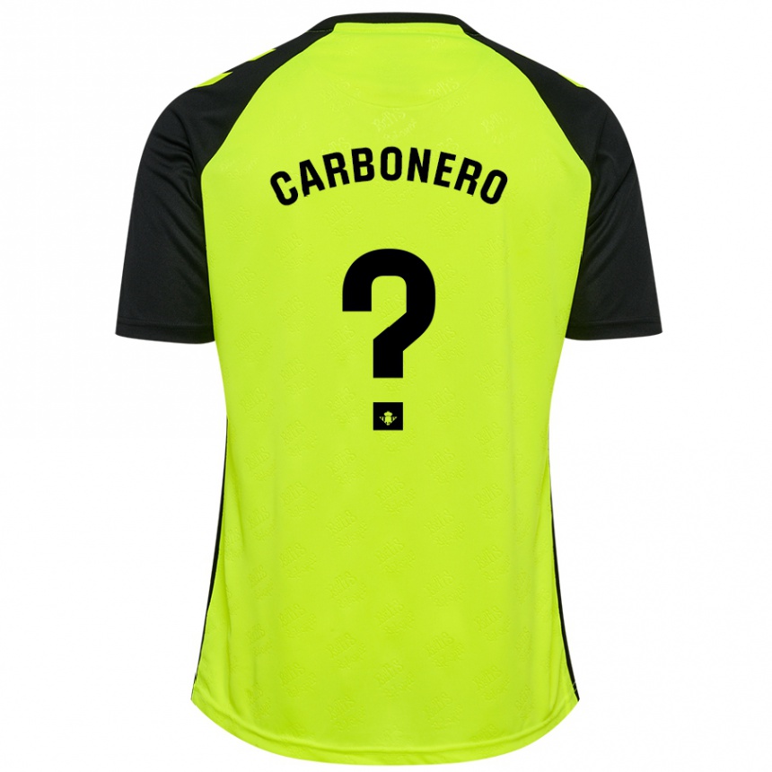 Gyermek Labdarúgás Marco Carbonero #0 Fluoreszkáló Sárga Fekete Idegenbeli Jersey 2024/25 Mez Póló Ing