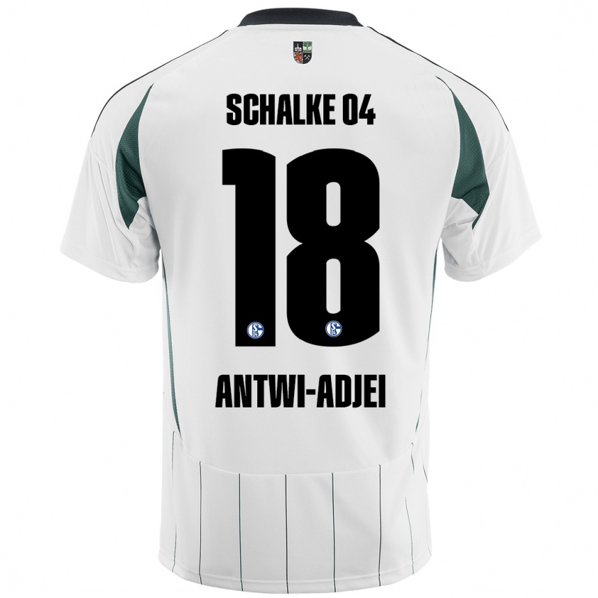 Gyermek Labdarúgás Christopher Antwi-Adjei #18 Fehér Zöld Idegenbeli Jersey 2024/25 Mez Póló Ing