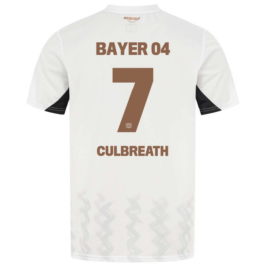 Gyermek Labdarúgás Montrell Culbreath #7 Fehér Fekete Idegenbeli Jersey 2024/25 Mez Póló Ing