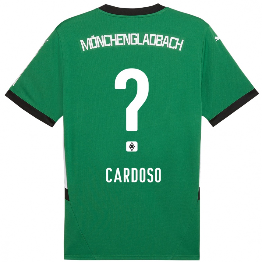 Gyermek Labdarúgás Tiago Pereira Cardoso #0 Zöld Fehér Idegenbeli Jersey 2024/25 Mez Póló Ing