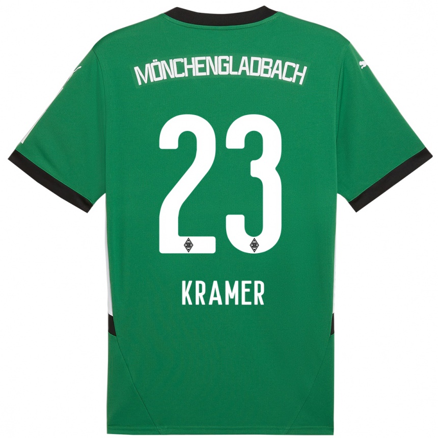 Gyermek Labdarúgás Christoph Kramer #23 Zöld Fehér Idegenbeli Jersey 2024/25 Mez Póló Ing