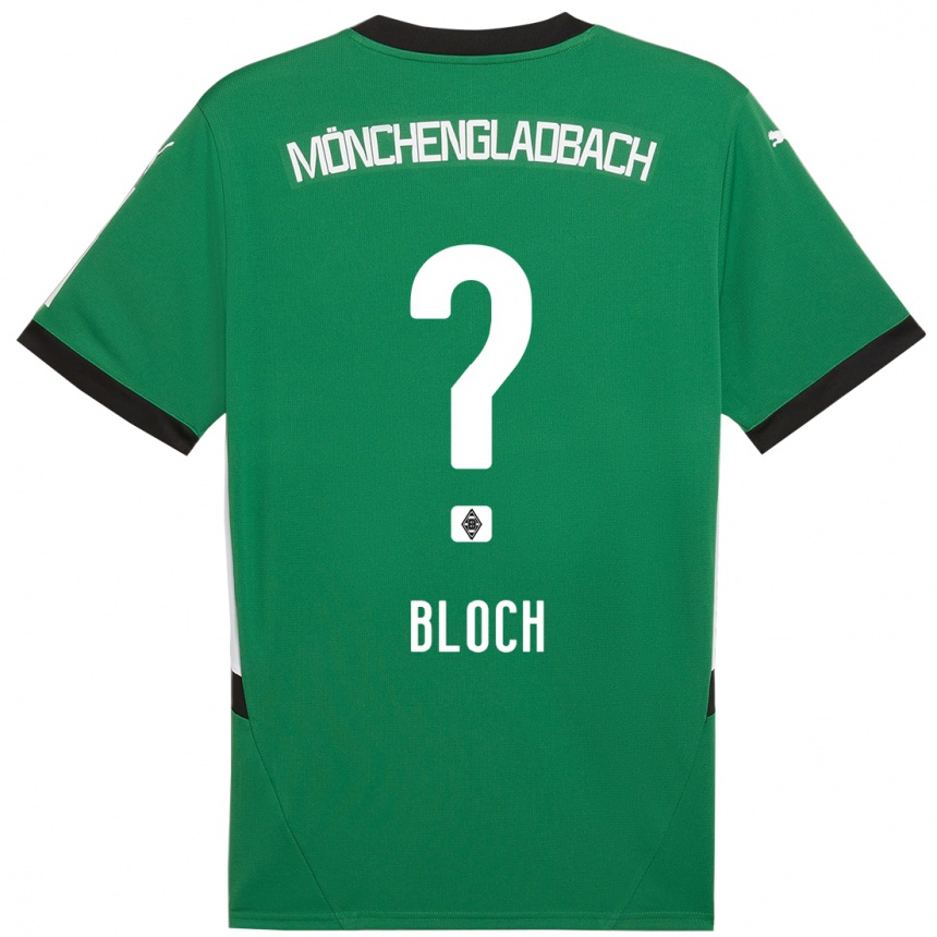 Gyermek Labdarúgás Stefan Bloch #0 Zöld Fehér Idegenbeli Jersey 2024/25 Mez Póló Ing