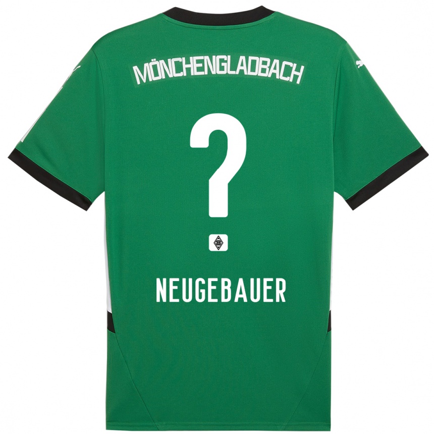 Gyermek Labdarúgás Simon Neugebauer #0 Zöld Fehér Idegenbeli Jersey 2024/25 Mez Póló Ing