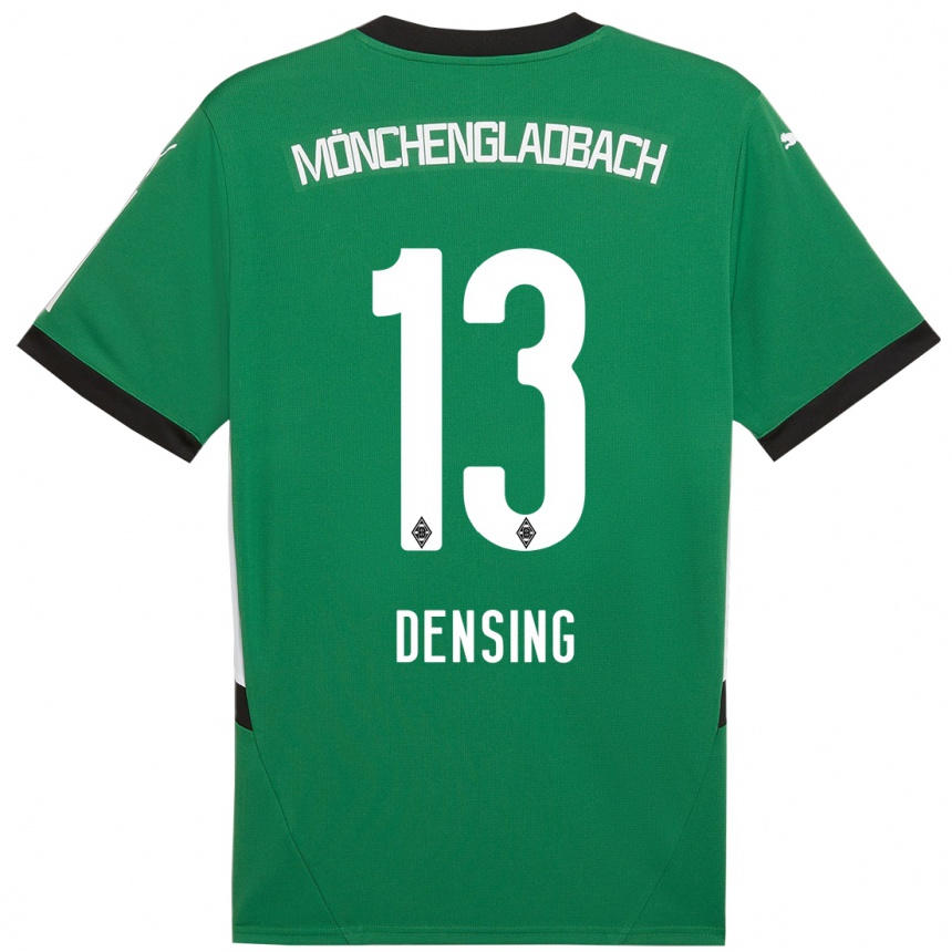 Gyermek Labdarúgás Kyra Densing #13 Zöld Fehér Idegenbeli Jersey 2024/25 Mez Póló Ing