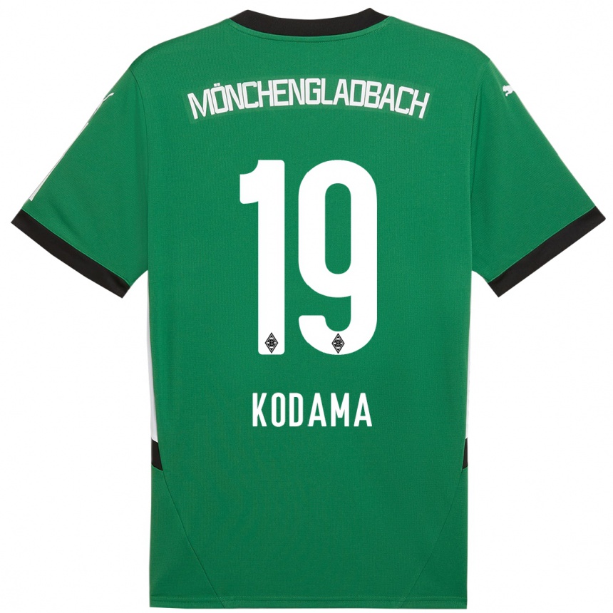 Gyermek Labdarúgás Keiko Kodama #19 Zöld Fehér Idegenbeli Jersey 2024/25 Mez Póló Ing