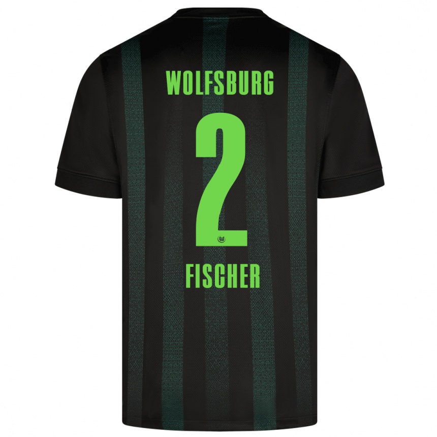 Gyermek Labdarúgás Kilian Fischer #2 Sötétzöld Idegenbeli Jersey 2024/25 Mez Póló Ing