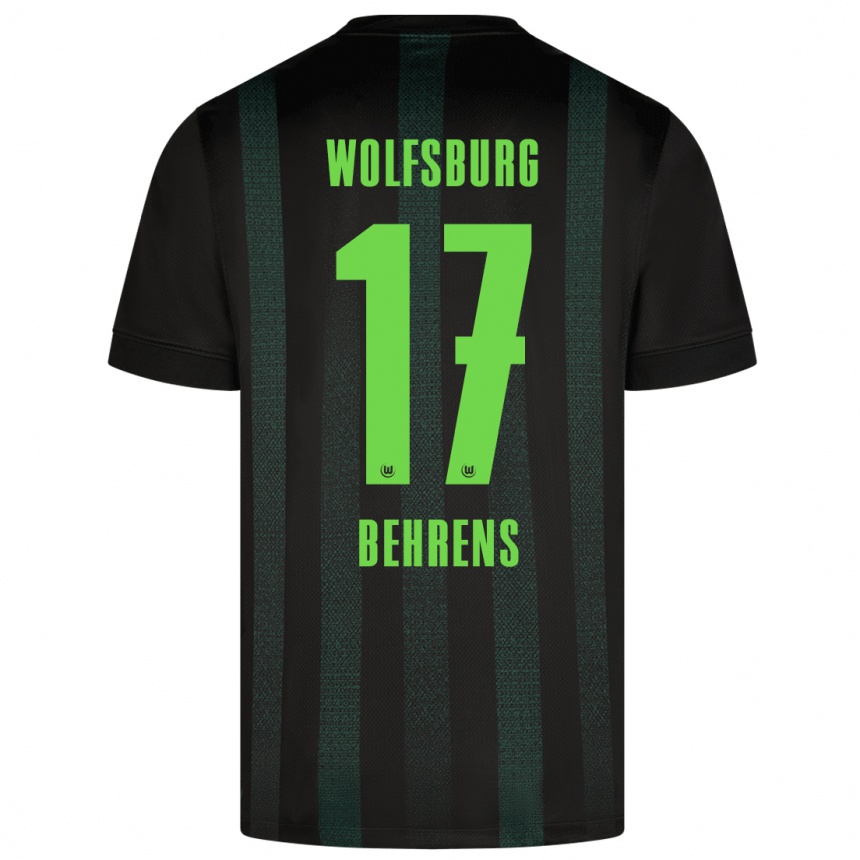 Gyermek Labdarúgás Kevin Behrens #17 Sötétzöld Idegenbeli Jersey 2024/25 Mez Póló Ing