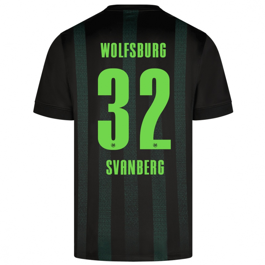 Gyermek Labdarúgás Mattias Svanberg #32 Sötétzöld Idegenbeli Jersey 2024/25 Mez Póló Ing