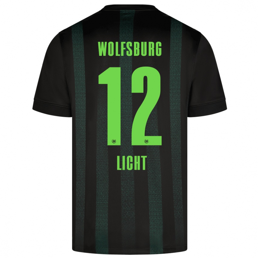 Gyermek Labdarúgás Philipp Licht #12 Sötétzöld Idegenbeli Jersey 2024/25 Mez Póló Ing