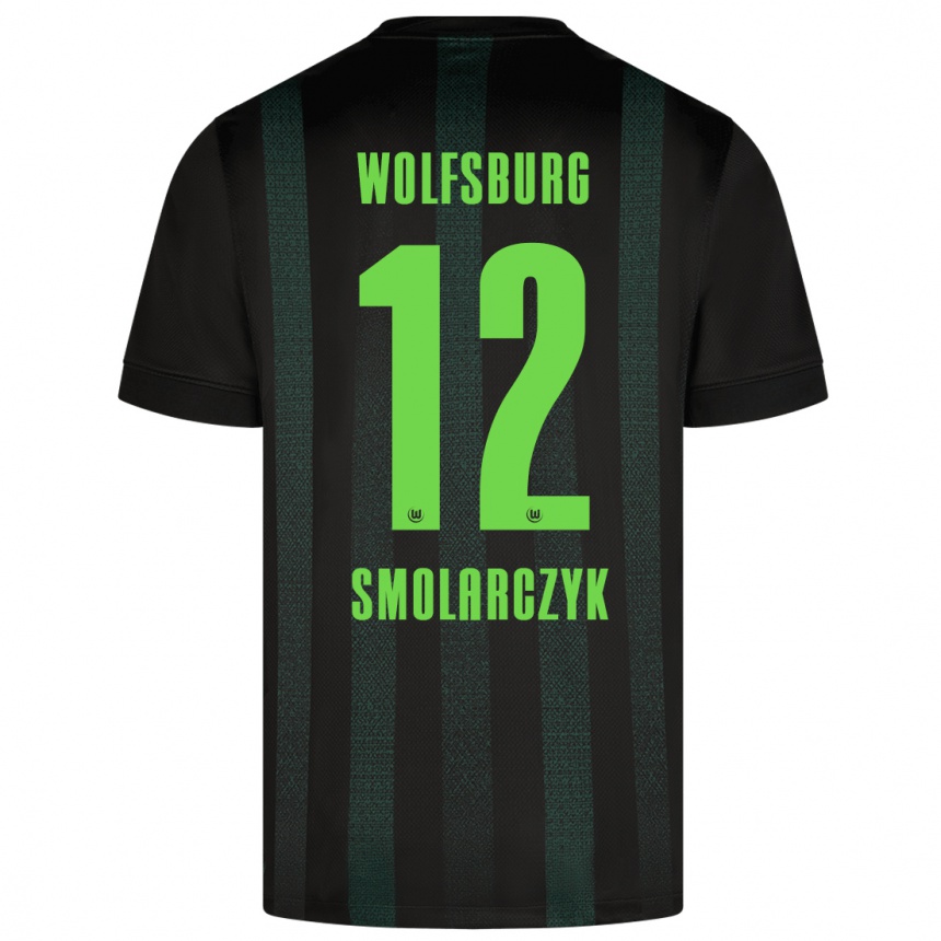 Gyermek Labdarúgás Nelly Smolarczyk #12 Sötétzöld Idegenbeli Jersey 2024/25 Mez Póló Ing