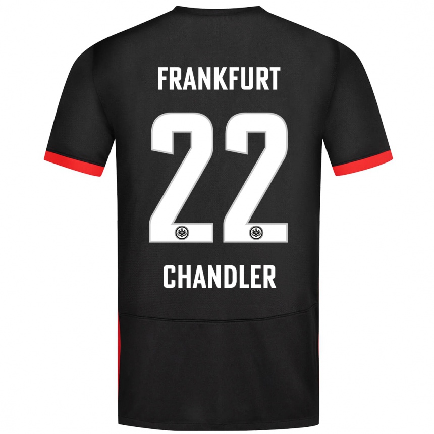 Gyermek Labdarúgás Timothy Chandler #22 Fekete Idegenbeli Jersey 2024/25 Mez Póló Ing