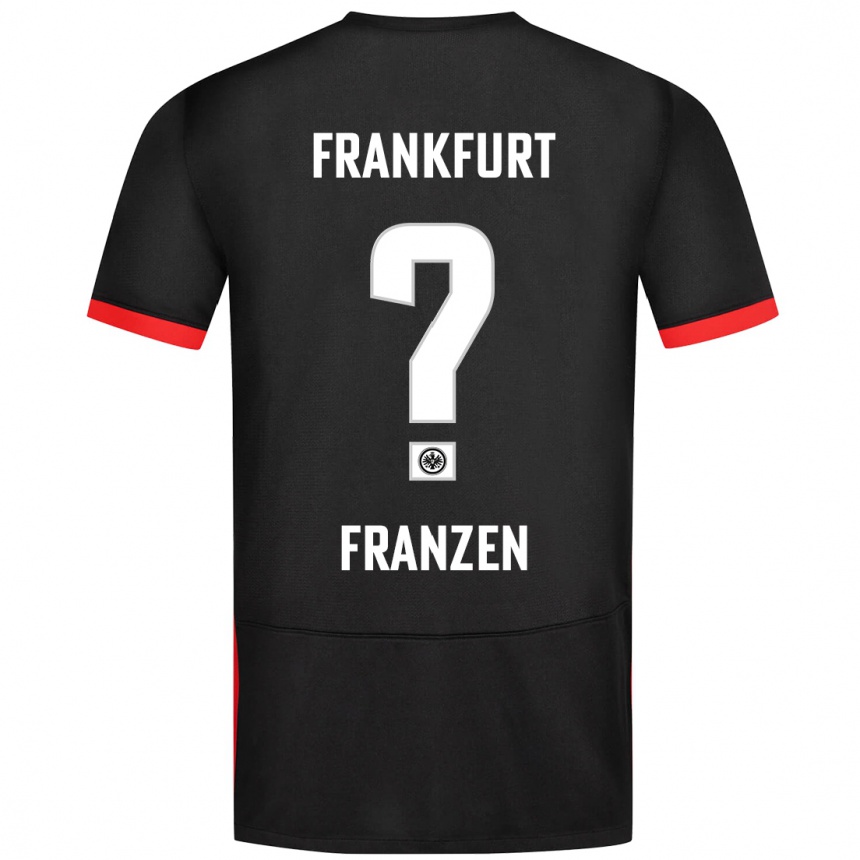 Gyermek Labdarúgás Marlon Franzen #0 Fekete Idegenbeli Jersey 2024/25 Mez Póló Ing