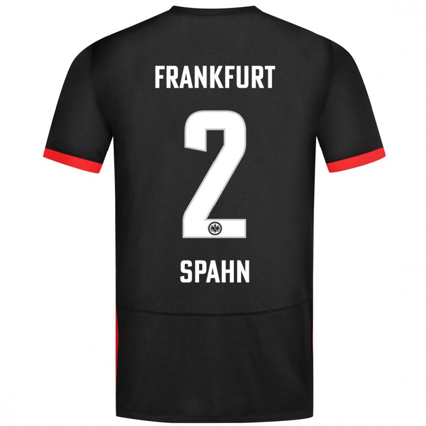 Gyermek Labdarúgás Maurice Spahn #2 Fekete Idegenbeli Jersey 2024/25 Mez Póló Ing