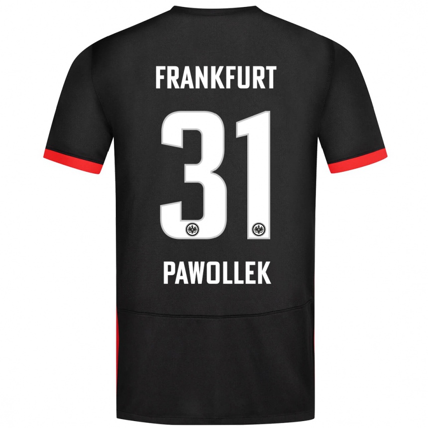 Gyermek Labdarúgás Tanja Pawollek #31 Fekete Idegenbeli Jersey 2024/25 Mez Póló Ing