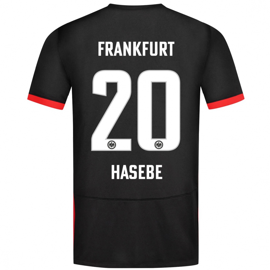 Gyermek Labdarúgás Makoto Hasebe #20 Fekete Idegenbeli Jersey 2024/25 Mez Póló Ing