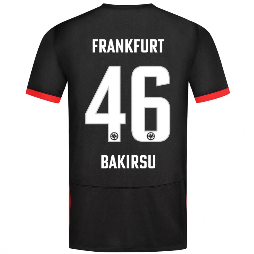 Gyermek Labdarúgás Hüseyin Bakirsu #46 Fekete Idegenbeli Jersey 2024/25 Mez Póló Ing