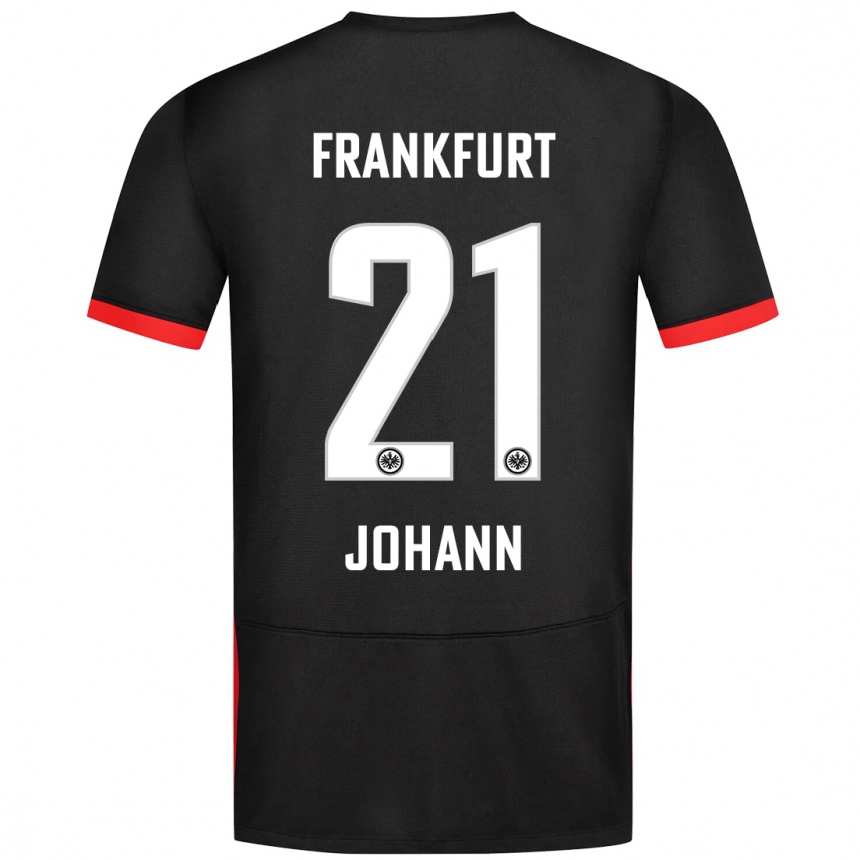 Gyermek Labdarúgás Hannah Johann #21 Fekete Idegenbeli Jersey 2024/25 Mez Póló Ing