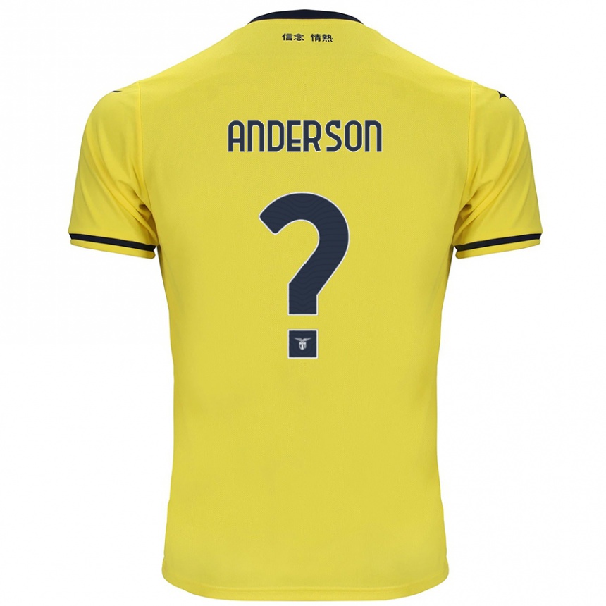 Gyermek Labdarúgás André Anderson #0 Sárga Idegenbeli Jersey 2024/25 Mez Póló Ing