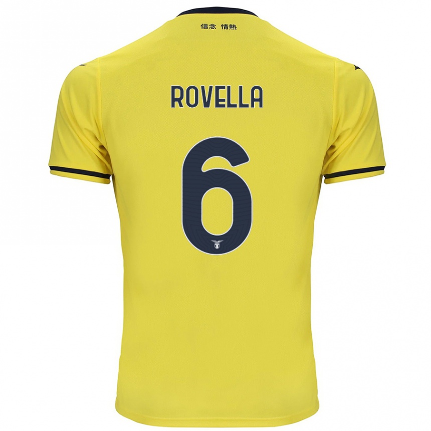 Gyermek Labdarúgás Nicolo Rovella #6 Sárga Idegenbeli Jersey 2024/25 Mez Póló Ing