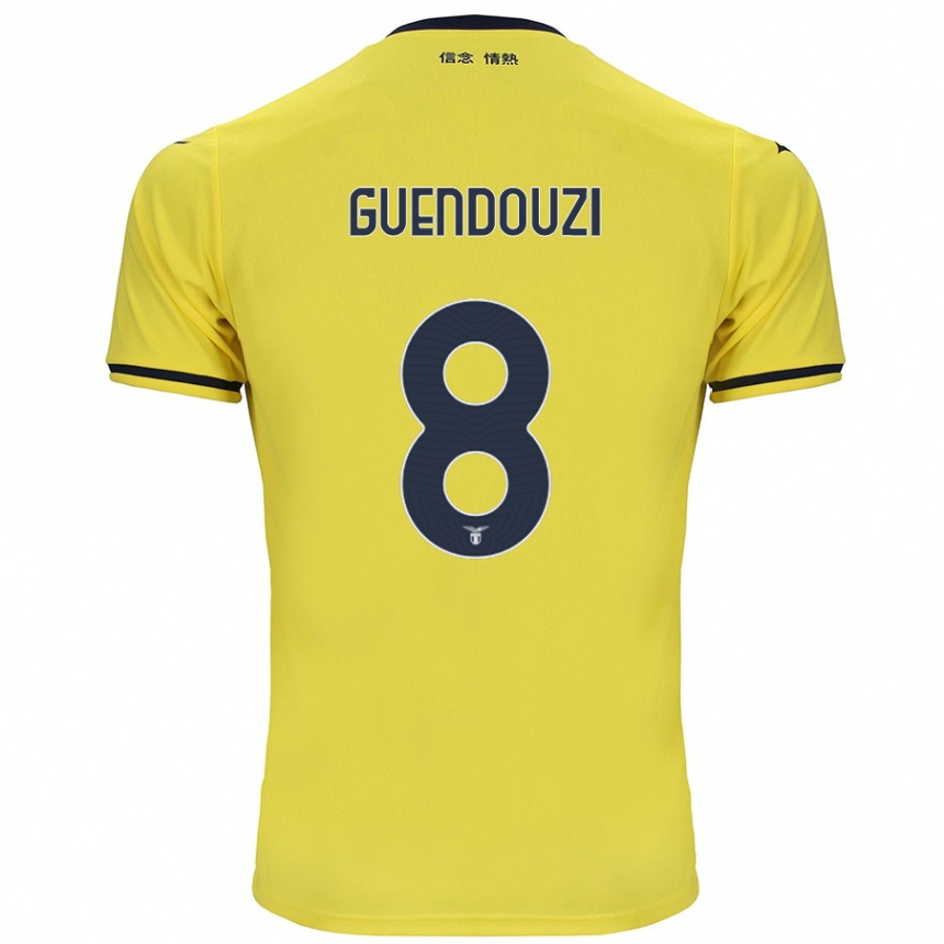 Gyermek Labdarúgás Matteo Guendouzi #8 Sárga Idegenbeli Jersey 2024/25 Mez Póló Ing