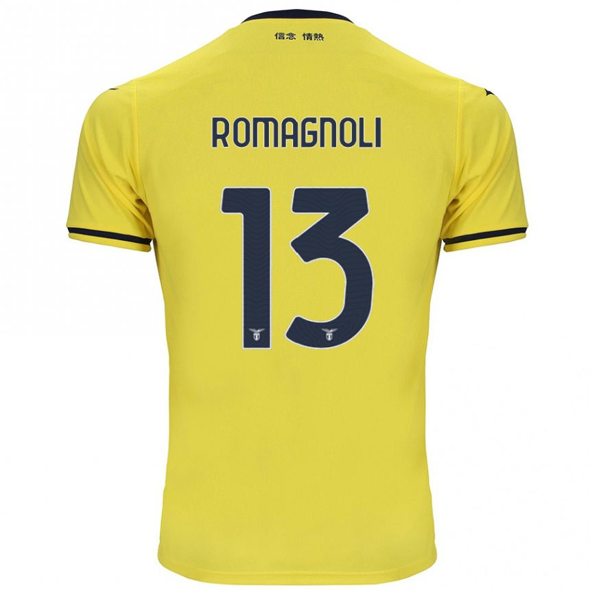 Gyermek Labdarúgás Alessio Romagnoli #13 Sárga Idegenbeli Jersey 2024/25 Mez Póló Ing