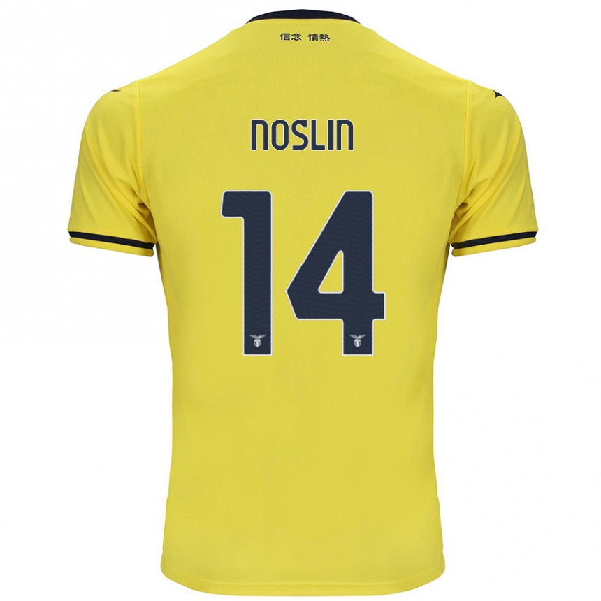 Gyermek Labdarúgás Tijjani Noslin #14 Sárga Idegenbeli Jersey 2024/25 Mez Póló Ing