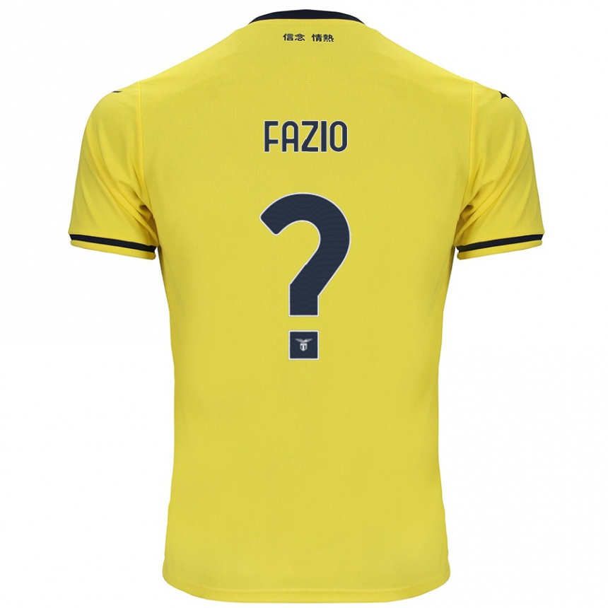 Gyermek Labdarúgás Francesco Fazio #0 Sárga Idegenbeli Jersey 2024/25 Mez Póló Ing