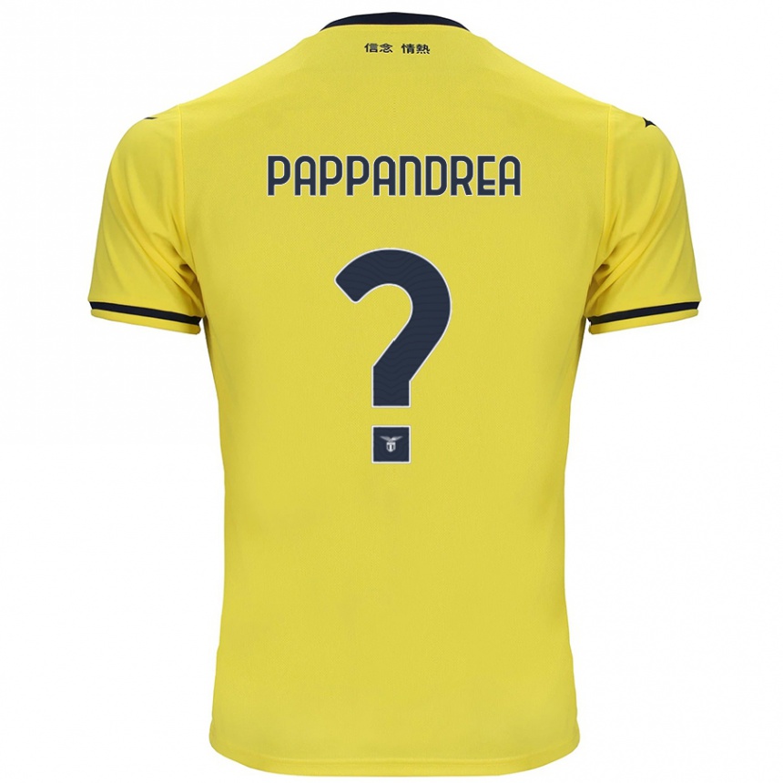 Gyermek Labdarúgás Filippo Pappandrea #0 Sárga Idegenbeli Jersey 2024/25 Mez Póló Ing