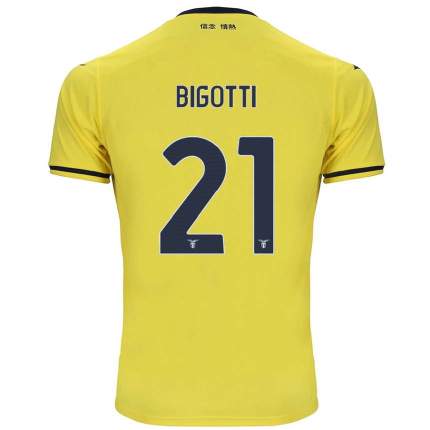 Gyermek Labdarúgás Massimo Bigotti #21 Sárga Idegenbeli Jersey 2024/25 Mez Póló Ing