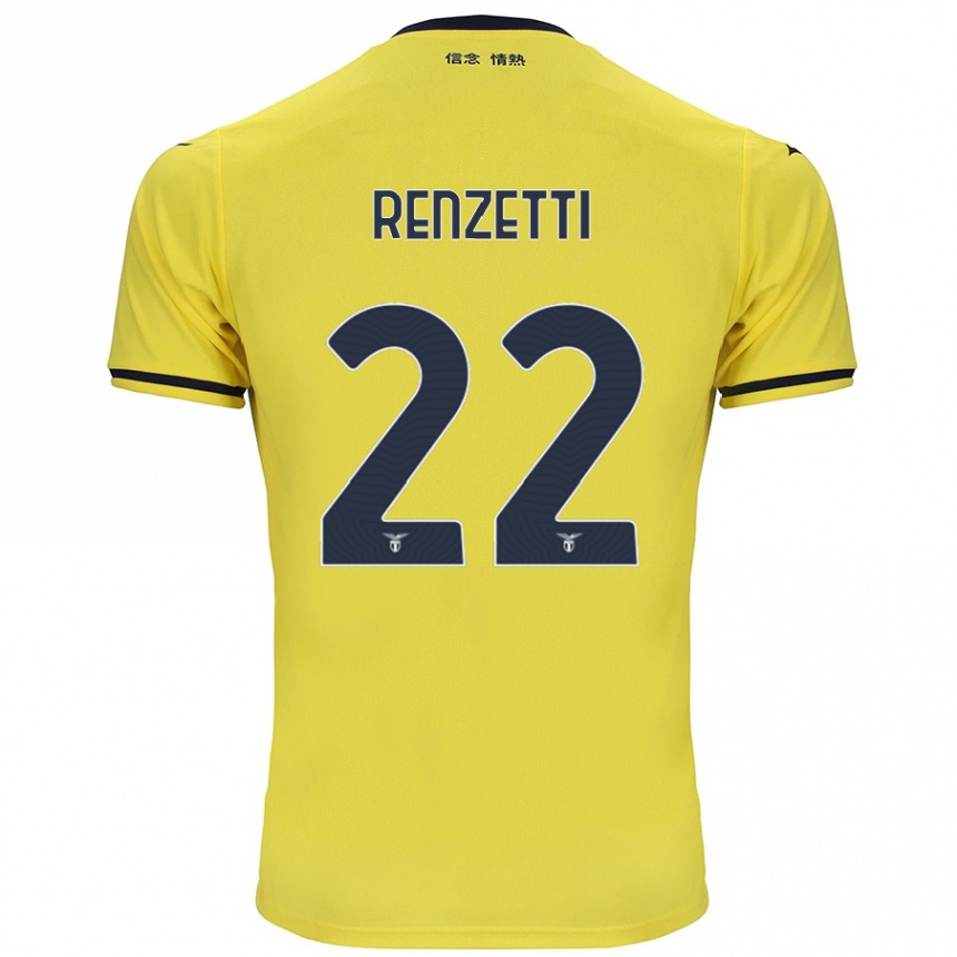 Gyermek Labdarúgás Davide Renzetti #22 Sárga Idegenbeli Jersey 2024/25 Mez Póló Ing