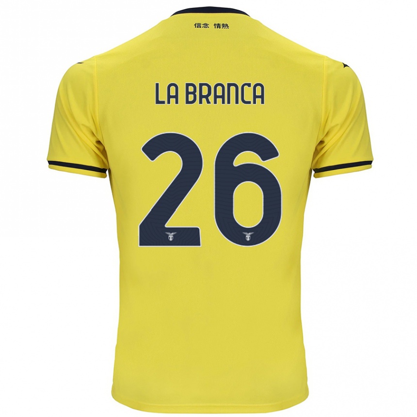 Gyermek Labdarúgás Ruggero La Branca #26 Sárga Idegenbeli Jersey 2024/25 Mez Póló Ing