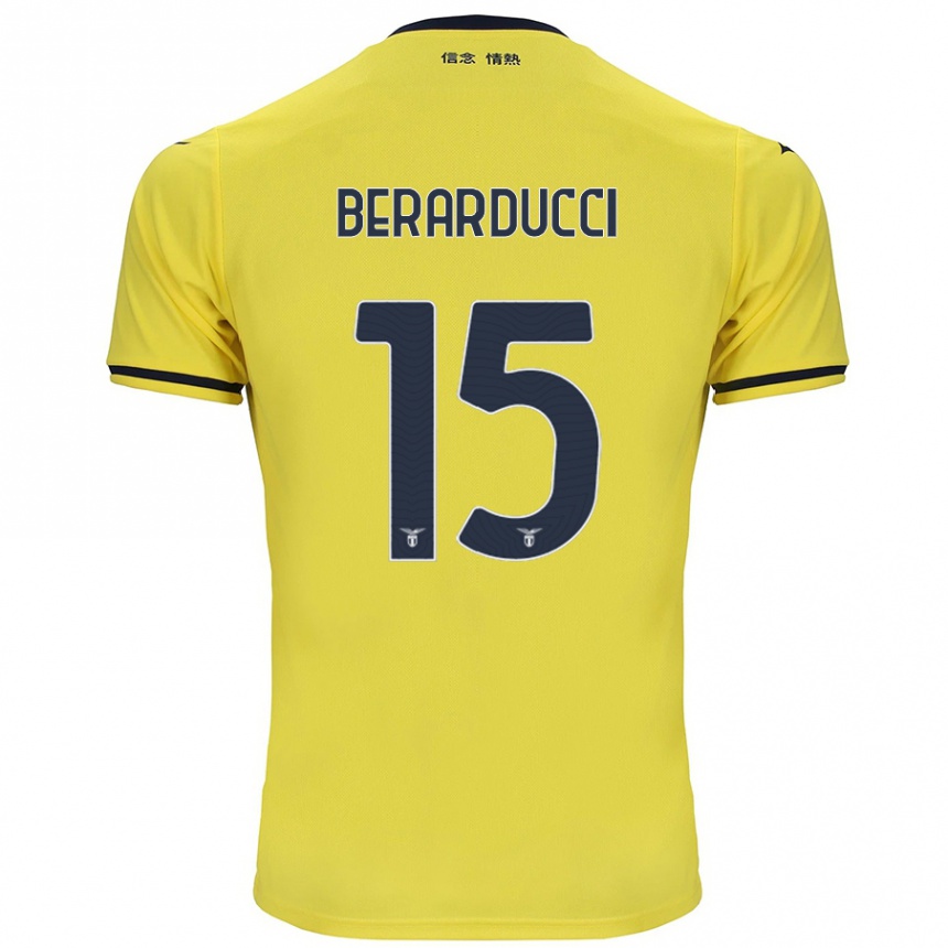 Gyermek Labdarúgás Martina Berarducci #15 Sárga Idegenbeli Jersey 2024/25 Mez Póló Ing