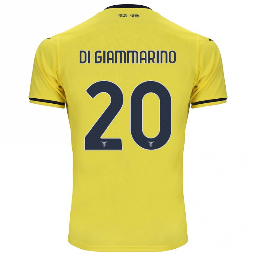 Gyermek Labdarúgás Virginia Di Giammarino #20 Sárga Idegenbeli Jersey 2024/25 Mez Póló Ing