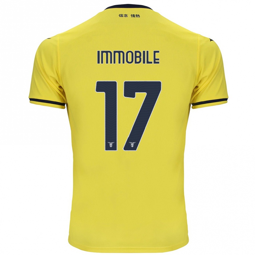 Gyermek Labdarúgás Ciro Immobile #17 Sárga Idegenbeli Jersey 2024/25 Mez Póló Ing