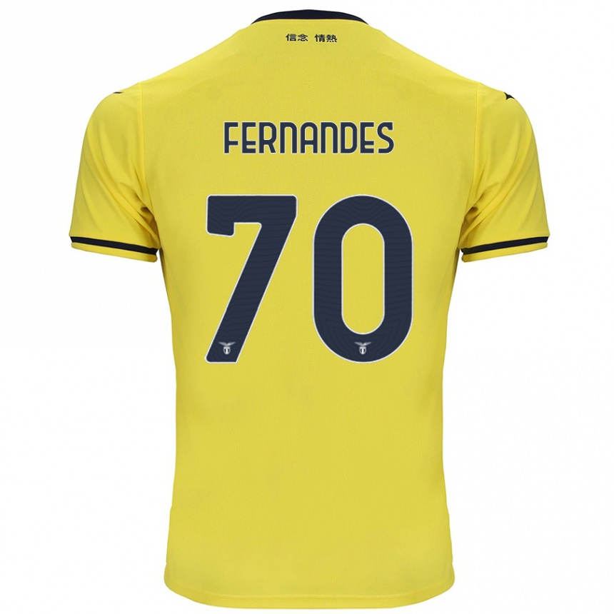 Gyermek Labdarúgás Saná Fernandes #70 Sárga Idegenbeli Jersey 2024/25 Mez Póló Ing