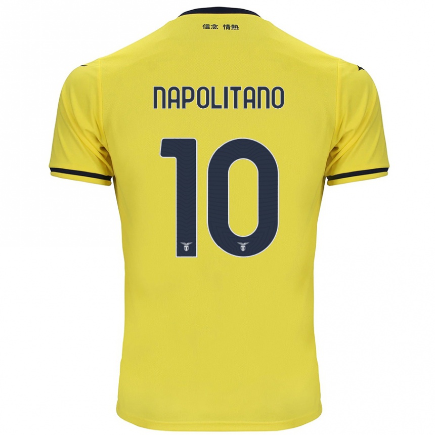 Gyermek Labdarúgás Luca Napolitano #10 Sárga Idegenbeli Jersey 2024/25 Mez Póló Ing