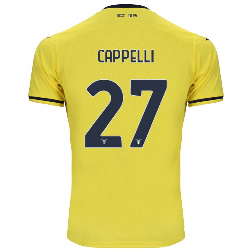 Gyermek Labdarúgás Tommaso Cappelli #27 Sárga Idegenbeli Jersey 2024/25 Mez Póló Ing