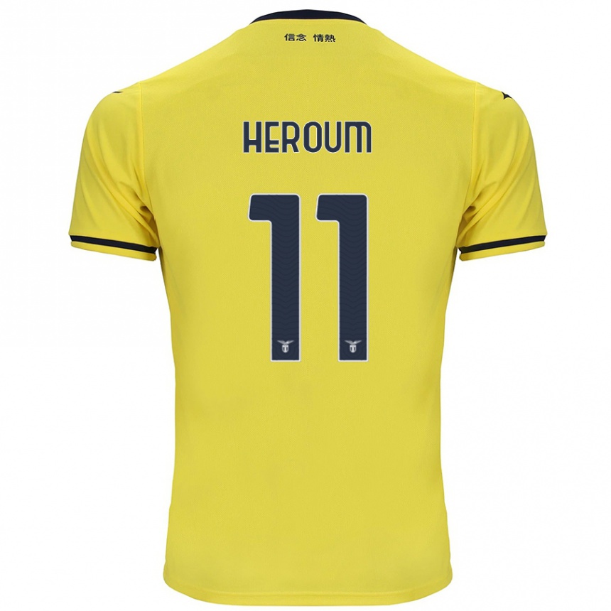 Gyermek Labdarúgás Nora Heroum #11 Sárga Idegenbeli Jersey 2024/25 Mez Póló Ing