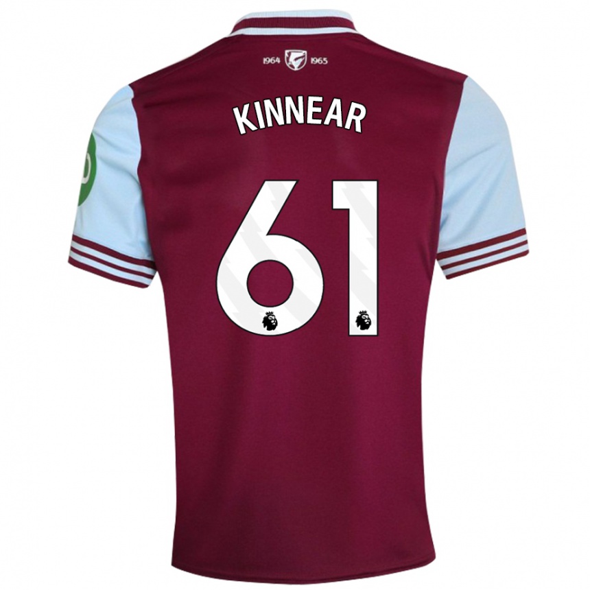 Férfi Labdarúgás Brian Kinnear #61 Sötétvörös Hazai Jersey 2024/25 Mez Póló Ing