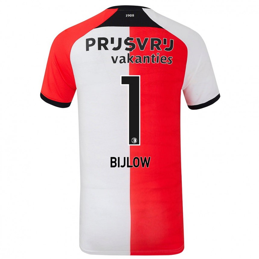 Férfi Labdarúgás Justin Bijlow #1 Piros Fehér Hazai Jersey 2024/25 Mez Póló Ing